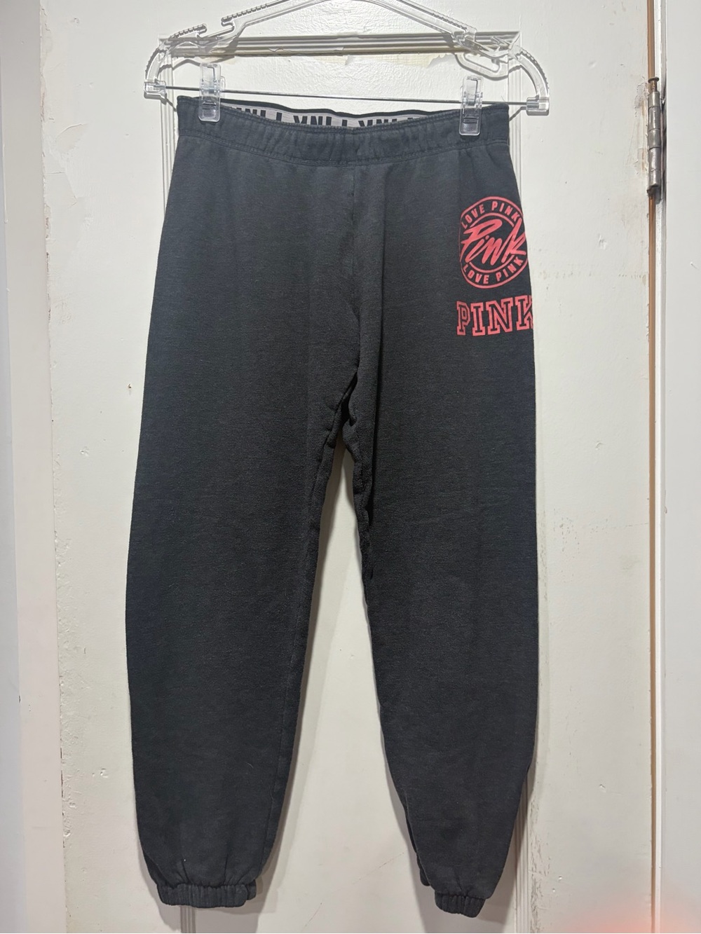 PINK Victoria's Secret Black Logo Jogger Sweatpants - Casual women’s pants